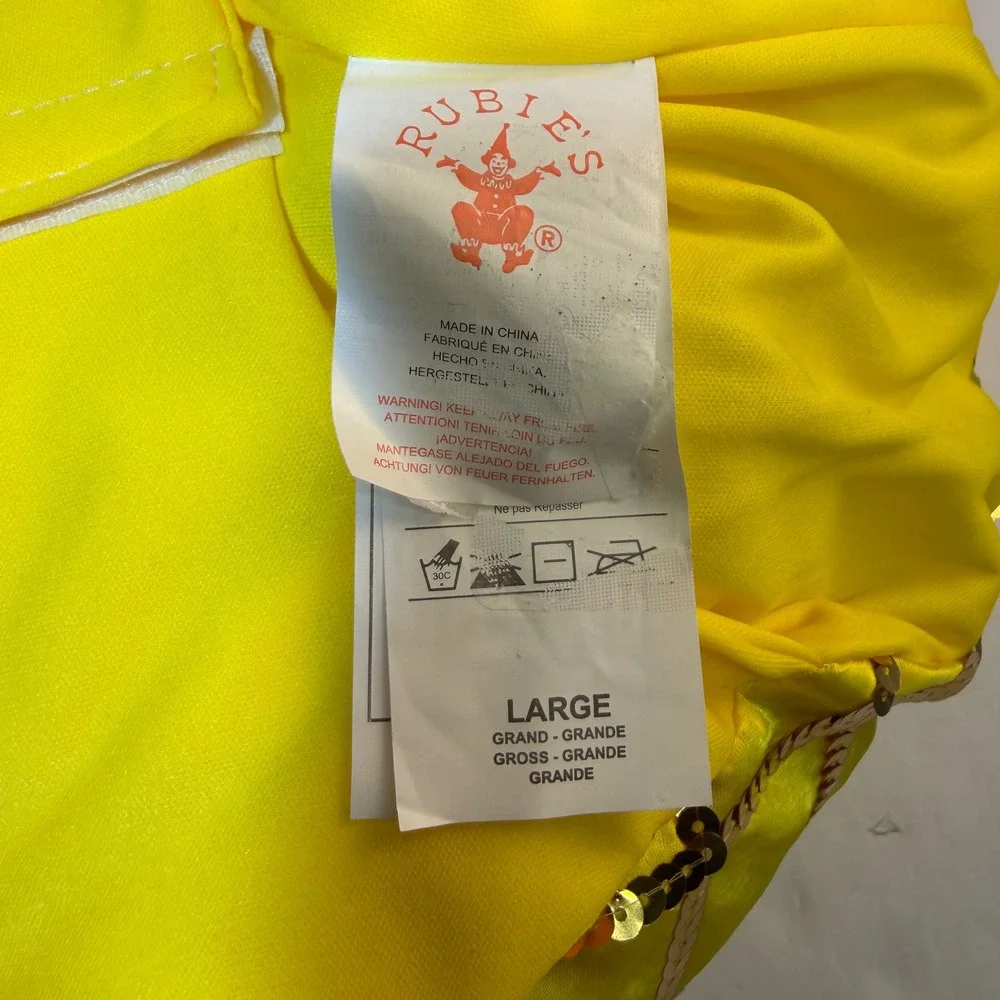 Rubie's Pineapple Pet Dog Costume Yellow Sequin Two Piece Set Large
